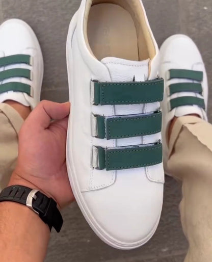 Green Velcro White Sneaker