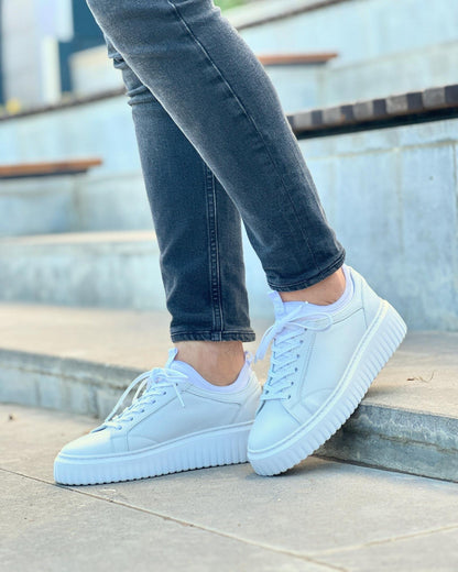 Men's Leather White Sneaker