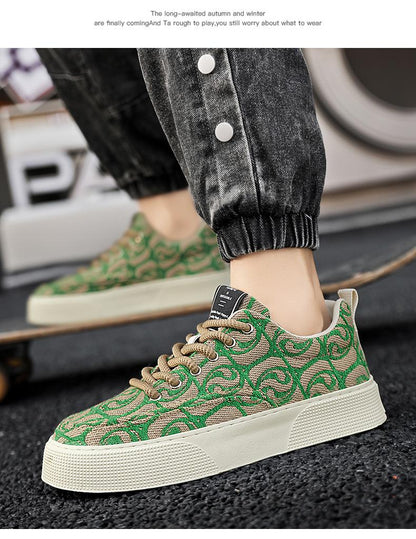 Spring 2024 New Breathable Trendy All-match Sports Casual Low-top Printed Trendy Shoes