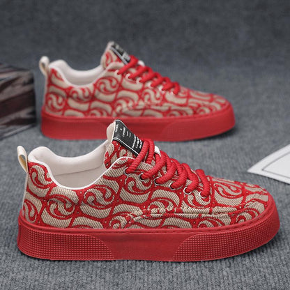 Spring 2024 New Breathable Trendy All-match Sports Casual Low-top Printed Trendy Shoes