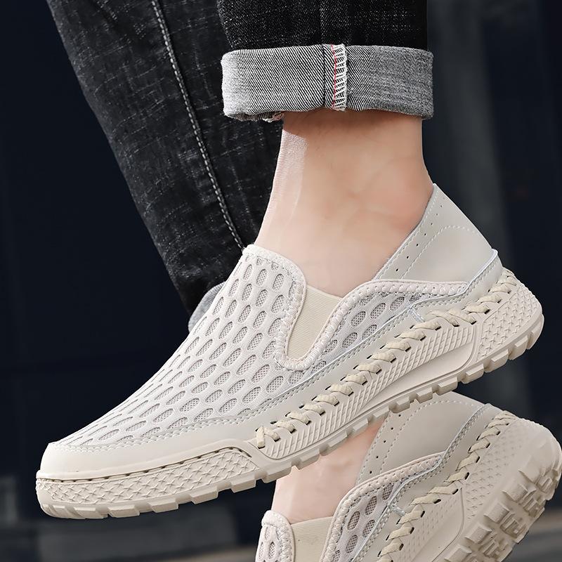 Summer Mesh Breathable Plus Size Platform Slip-on Shoes