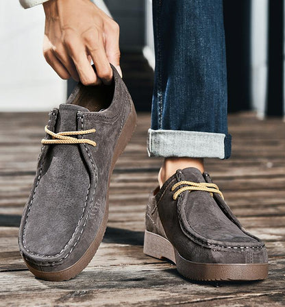 ✅High -quality Dedication✅Men's New British Style All-match Genuine Suede Casual Shoes