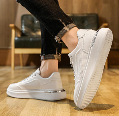 Men's New Breathable Perforated Leather Sports Casual Shoes