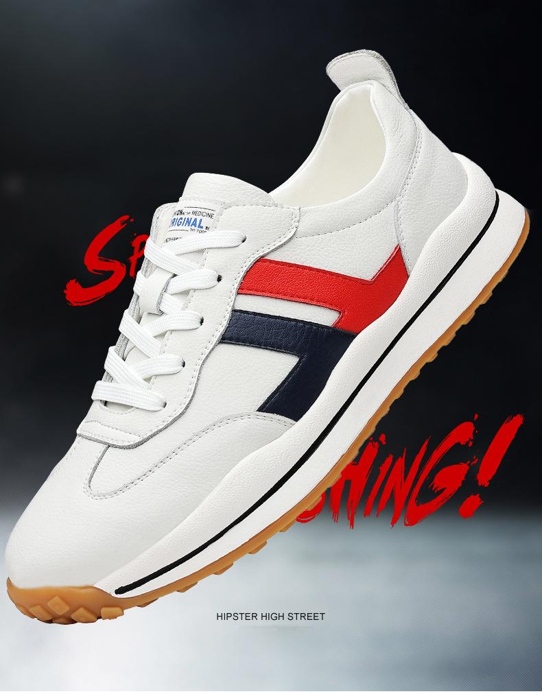 New Men's Genuine Leather Casual Running Shoes