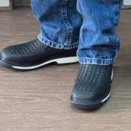 🔥Limited Time Offer 49% OFF🔥Men's New Leather Woven Design Boots