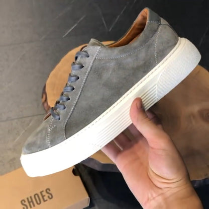 ✅High -quality Dedication✅Classic Men's Grey Suede Handmade Love