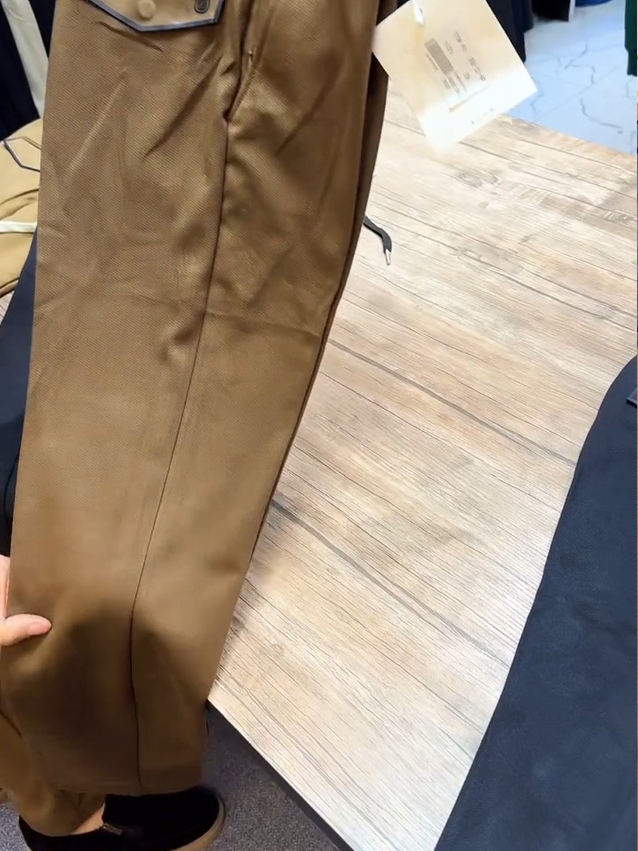 Men's Autumn and Winter Wool Elastic Slim Fit Trousers