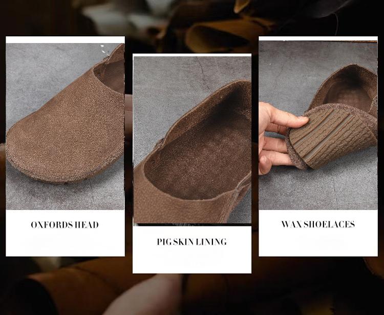 ✅High -quality Dedication✅Men's New Breathable Suede Leather Slip-on Soft Sole Driving Casual Shoes