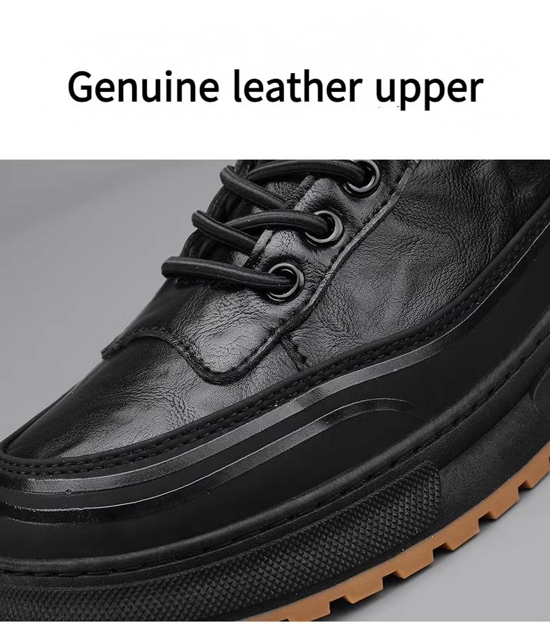 Men's High-top Soft Leather Waterproof Casual&Business Shoes