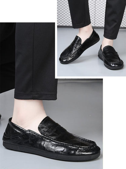 ✅High -quality Dedication✅New Style Genuine Leather All-match Slip-on Driving Casual Shoes